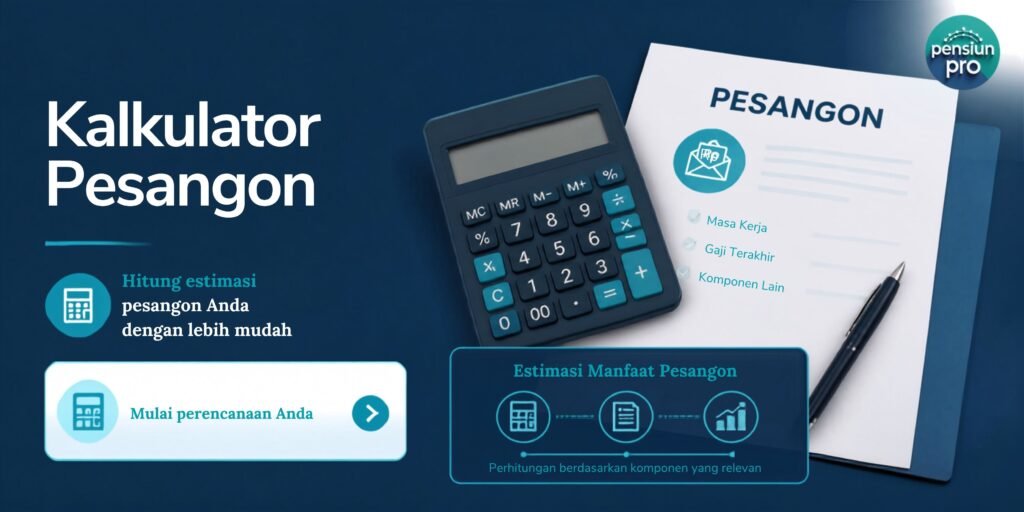 Kalkulator Pesangon untuk menghitung estimasi pesangon berdasarkan masa kerja, gaji terakhir, dan komponen lain.