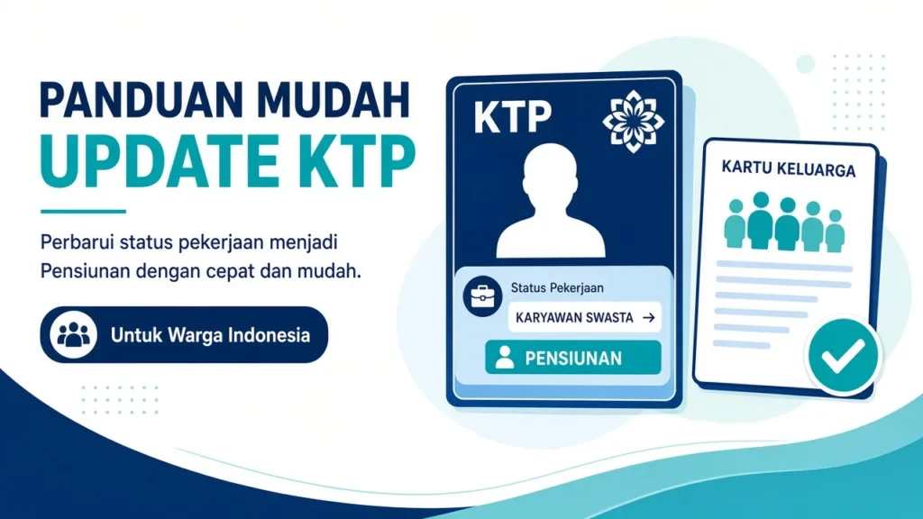 Ilustrasi mengubah status pekerjaan di KTP menjadi pensiunan melalui Dukcapil.